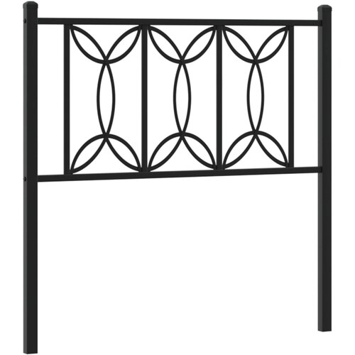 VidaXL Metalno uzglavlje crno 75 cm Slike