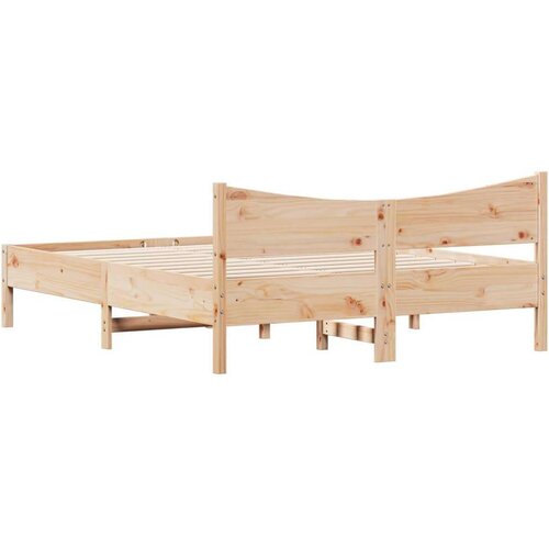 vidaXL Okvir za krevet s uzglavljem 160 x 200 cm od masivne borovine Cene
