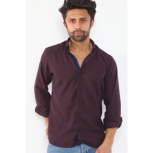 Dewberry G710 MEN&amp;#039;S SHIRT-BURGUNDY Slike