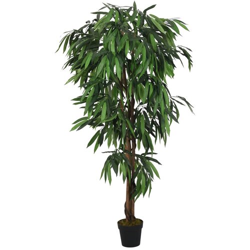 VidaXL Umetni mangovec 1050 listov 200 cm zeleno Slike