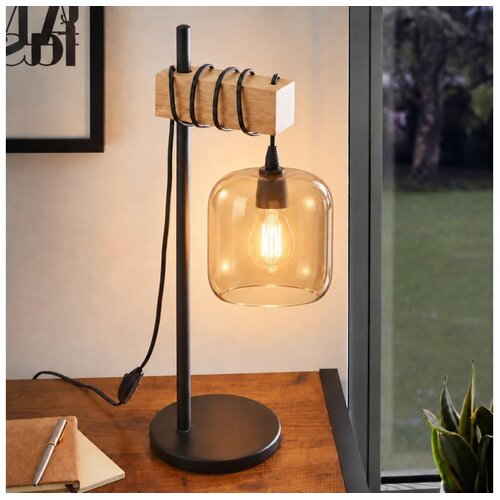 Brilagi Stona lampa NUBILA 1xE27/40W/230V braon/crna/zadimljena braon Slike