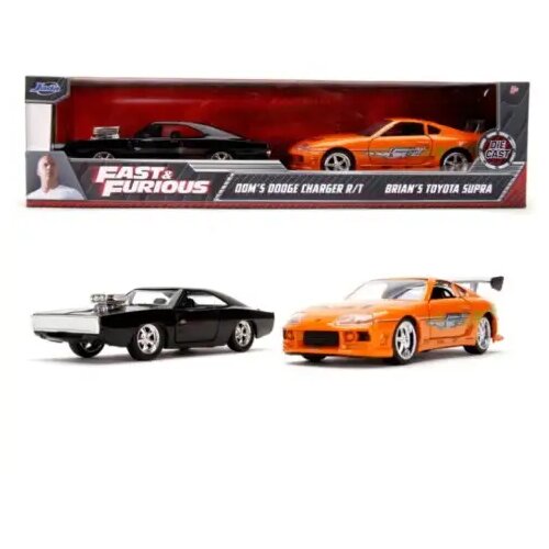 Jada Toys Brzi i žestoki: Dvostruki paket metalnih vozila Dodge Charger R/T i Toyota Supra 1/32 - Simba Toys Cijene