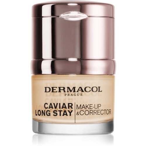 Dermacol Caviar Long Stay dolgoobstojni tekoči puder z izvlečki kaviarja in izpopolnjevalni korektor odtenek fair 30 ml Slike