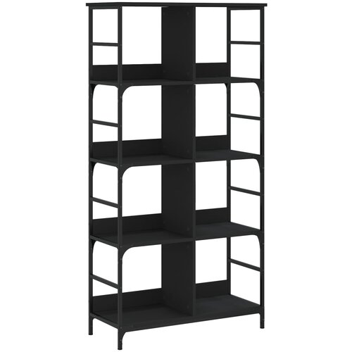 Maison Chic Knjižna omara - Knjižna polica - Knjižni regal črna 78,5x33x153 cm inženirski les, (21723380) Slike