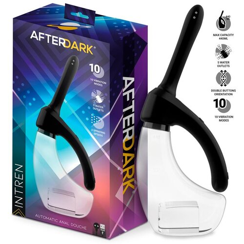 Afterdark Intren Automatic Anal Douche with Vibration Black Cene