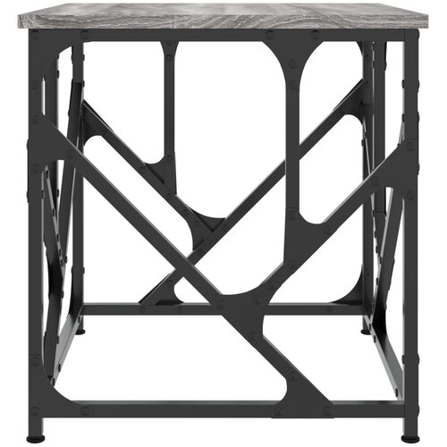  Stolić za kavu siva boja hrasta 45x45x47,5 cm konstruirano drvo Slike