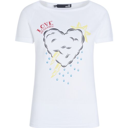 Love Moschino Majice s kratkimi rokavi - Bela Cene