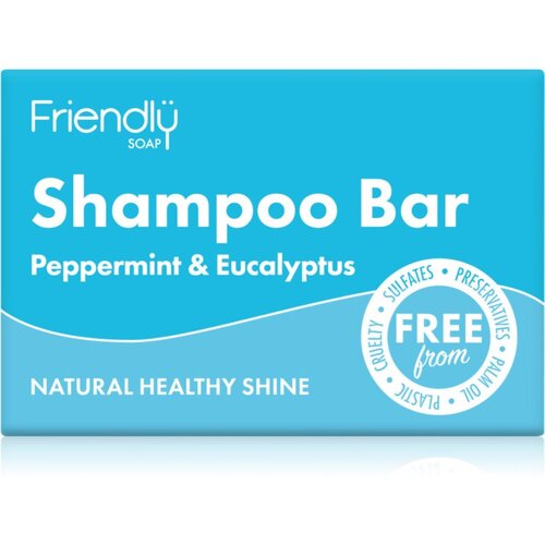 Friendly Soap Natural Shampoo Bar Peppermint &amp;amp; Eucalyptus naravno milo za lase 95 g Slike