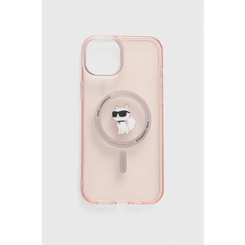 Karl Lagerfeld Etui za telefon iPhone 15 Plus / 14 Plus 6.7" roza barva