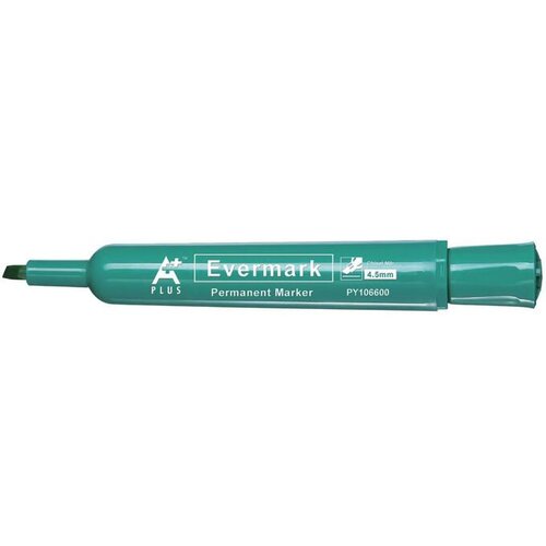 Aplus permanentni marker BEPY1066G EVERMARK, zelen prirezana konica Slike