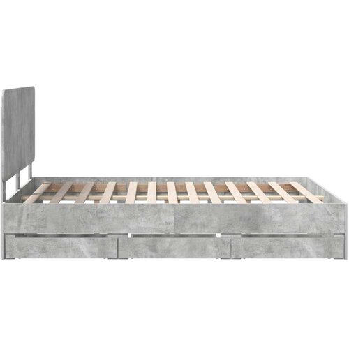  Okvir za krevet s ladicama Betonski sivi 150 x 200 cm - Beton siva 150 x 200 cm Slike