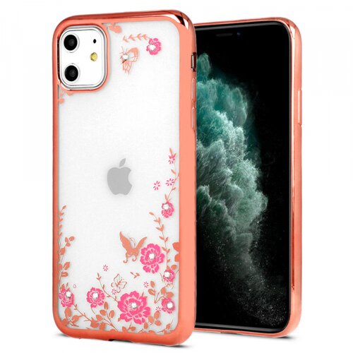  Silikonski ovitek z rožicami za Huawei P40 Lite - roza Cene