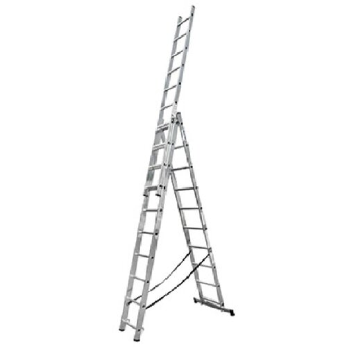 Krause trodelna večnamenska aluminijasta lestev Corda 3x10 stopnic 030405 Cene
