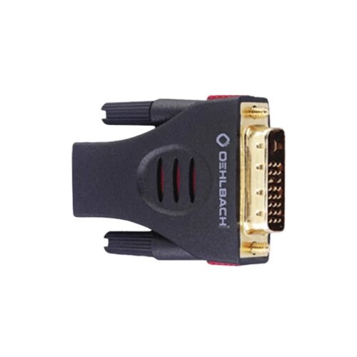 Oehlbach DVI / HDMI Adapter [1x Muški konektor DVI, 18 + 1 pol - 1x Ženski konektor HDMI] Crna pozlaćeni kontakti Cijene