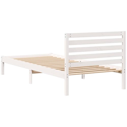 Krevetna konstrukcija Bijelo 90 x 210 cm Čvrsto borovo drvo Slike
