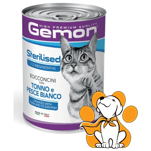 Gemon cat Sterilised Chunkies With Tuna & Ocean Fish 415g, Tuna i Okeanska Riba Cene