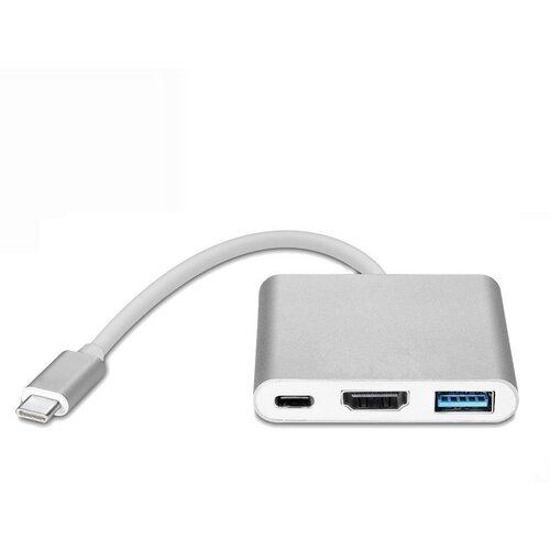 INF USB-C adapter z več vrati v USB, USB-C (USB PD), 4K HDMI združljiv srebrn, (21274824) Cene