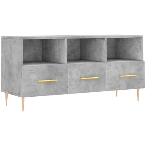 Maison Chic TV omarica - TV stojalo - Televizijska omarica betonsko siva 102x36x50 cm inženirski les, (21701037) Slike