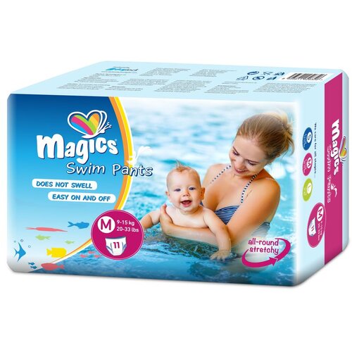 Magics pelene za plivanje, za jednokratnu upotrebu Magics Swimpants pelene za kupanje Medium 11/1 (9-15kg) 66626 Slike