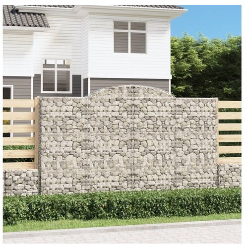 vidaXL Obokane gabion košare 20 kosi 300x50x160/180cm pocinkano železo Cene