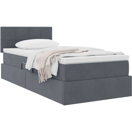  Krevet s od storage s madracem Tamno siva 90 x 190 cm Bar&amp;scaron;un Slike