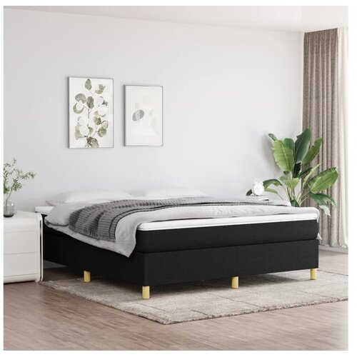  Za krevet s oprugama crni 180 x 200 cm od tkanine Cijene
