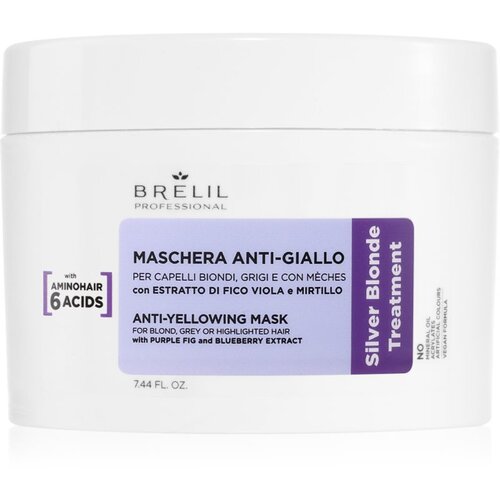 Brelil Professional Anti-yellowing Mask maska proti rumenim tonom za blond in sive lase 220 ml Cene