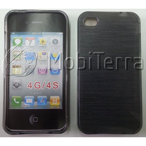  Gumijasti / gel etui Jelly Plum za Apple iPhone 4 4S - črni Cene