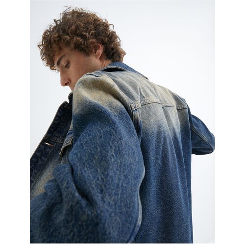 Koton oversize denim jacket washed classic collar pocket detailed buttons Slike