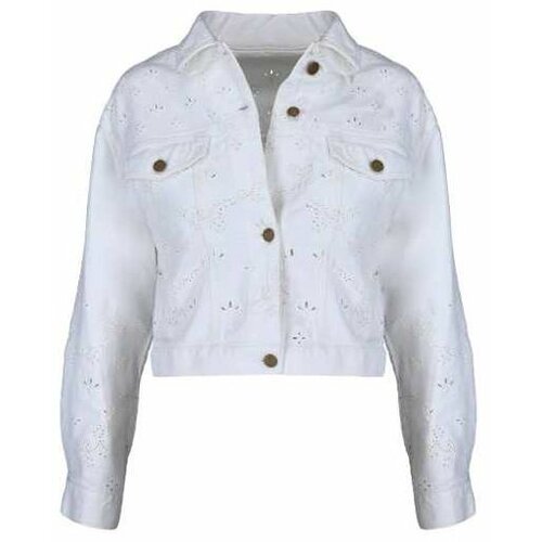 Ermanno Firenze - Kratka bela jakna sa vezom Slike