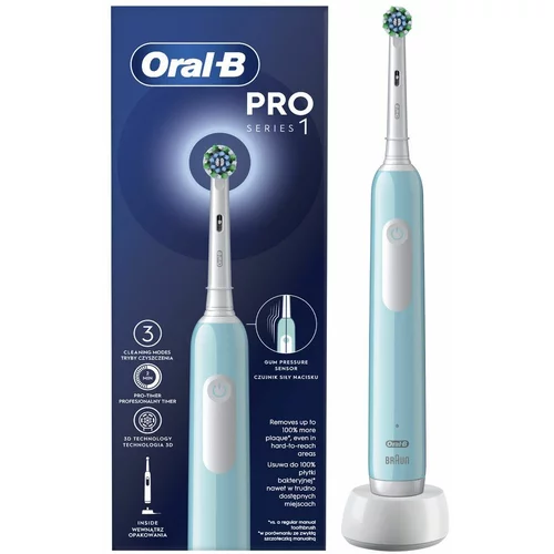 Oral-b ORAL B električna zobna ščetka Pro 1, modra cross action