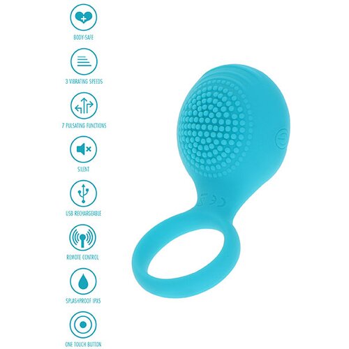 Toy Joy Tickle Brush C-Ring Blue Slike
