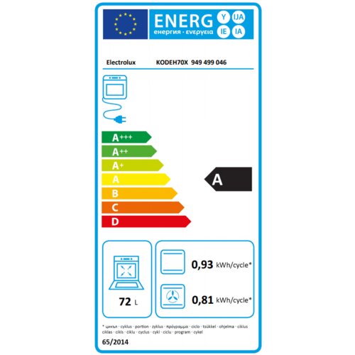 Electrolux Ugradna rerna KODEH70X Slike