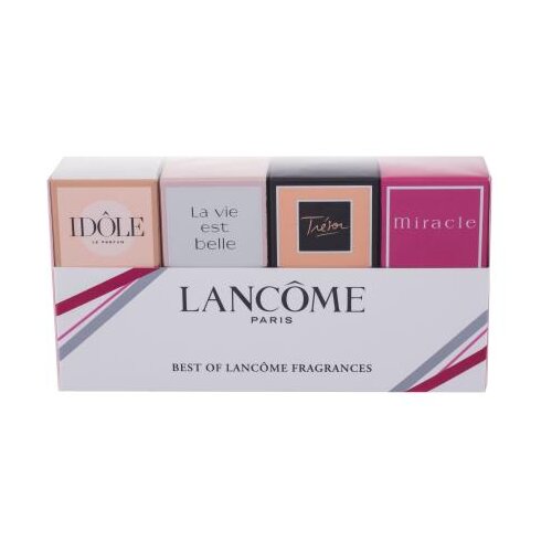 Lanc&amp;ocirc;me Best Of set: EDP Tr&amp;eacute;sor 7,5 ml + EDP Idole 5 ml + EDP La Vie Est Belle 4 ml + EDP Miracle 5 ml za ženske Slike
