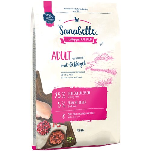  2 x 10 kg Sanabelle me&scaron;ano pakiranje - Adult  s svežo perutnino & noj Cijene