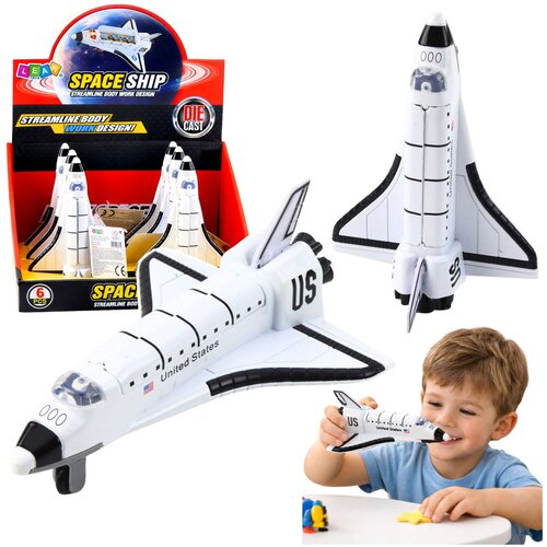  Spaceship Metal Pull-Back Opening White Cene