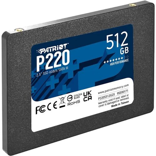 Patriot SSD 512GB P220 550MBS/500MBS P220S512G25 Slike