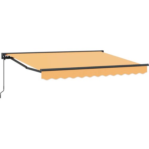 VidaXL Povlačiva tenda Pijesak 3 5 x 2 5 m Poliester i aluminij - Pje&amp;scaron;čana (okvir u antracitnoj boji) 3 5 x 2 5 m Ručna Slike