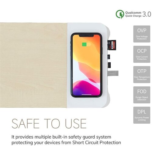  I USB hub s brzim bežičnim punjenjem za monitor Pout Eyes8, Crna Cijene