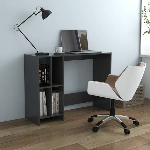 Stol za prijenosno računalo sivi 102,5 x 35 x 75 cm od iverice