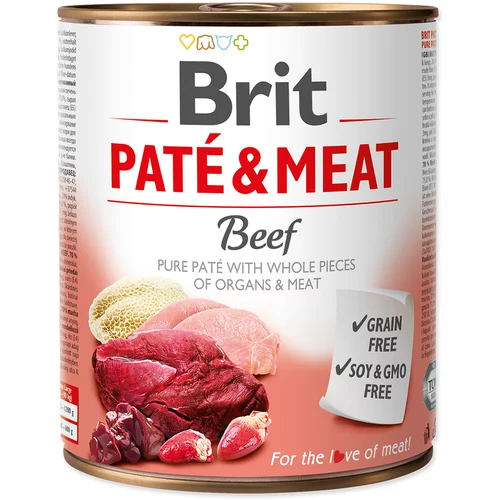 Brit Paté & Meat Ekonomično pakiranje Adult 12 x 800 g - Govedina