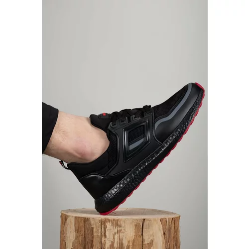 Riccon Men's Sneakers 0012350 Black Red