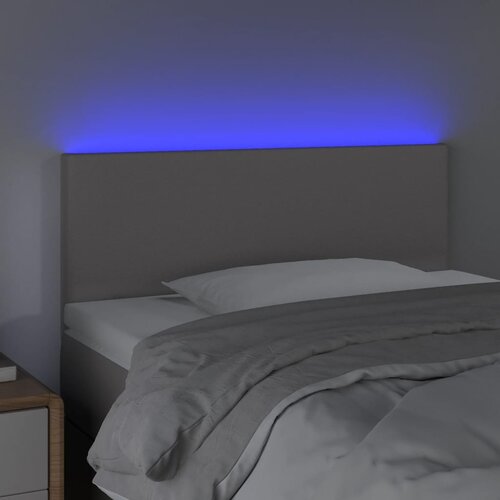  LED uzglavlje sivo 90 x 5 x 78/88 cm od umjetne kože Slike