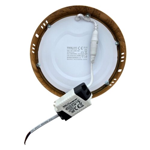  LED plafonsko svetlo RING LED/12W/230V 4200K prečnik 16 cm braon Slike