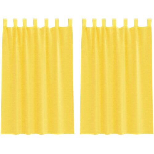 vidaXL Voile zavese z zankami 2 kosa rumene 140x175 cm, (5000297720) Cene