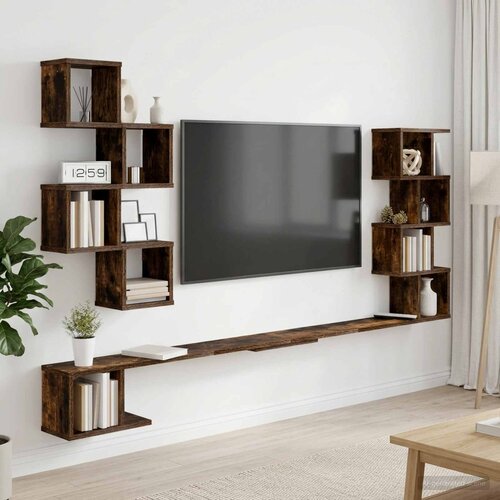  Polica za TV na zidu Dimljeni hrast 180 x 15 x 94 cm Cene