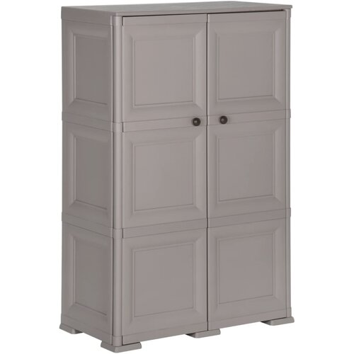 vidaXL Plastična omarica 79x43x125 cm izgled lesa siva Cene