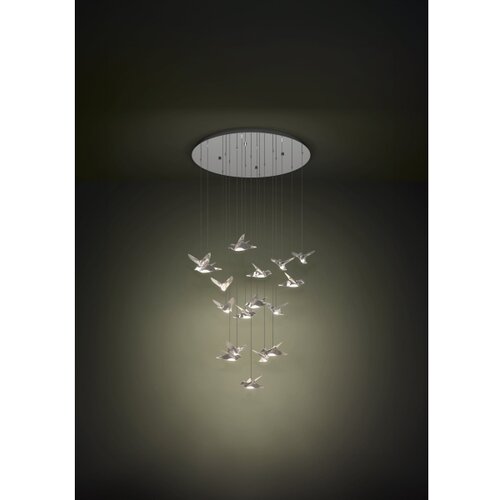 Eglo 390402 - led prigu&amp;scaron;iva luster na sajli paratebueno 17xLED/3W/230V hrom Slike
