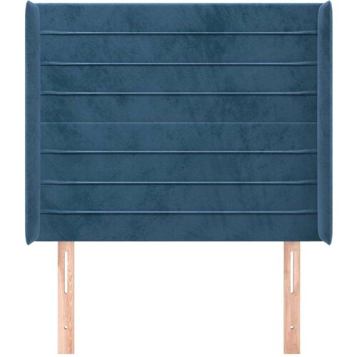  Uzglavlje s u&amp;scaron;ima tamnoplavi 83x16x118/128 cm bar&amp;scaron;unasti Slike