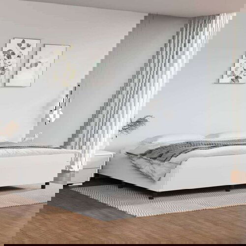  Za krevet bijela 200x200 cm od umjetne kože Cene
